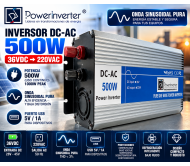 INVERSOR DE VOLTAJE 36VDC/220VAC 500W PSW